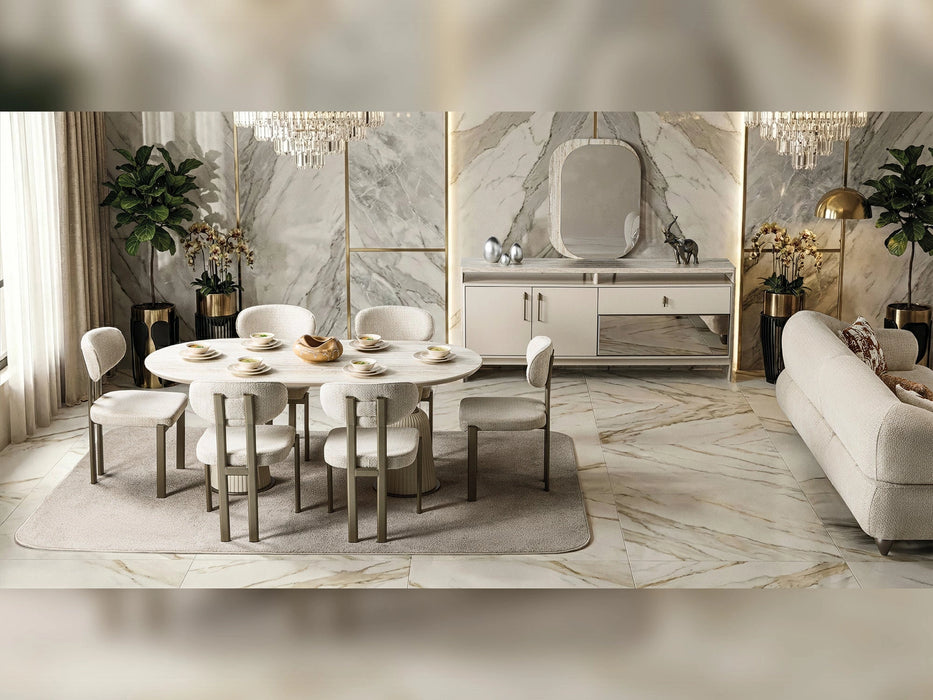 Bern Diningroom (Consol With Mirror & Dining Table & 6 Dining Chair)