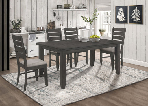 Dalila 5-piece Rectangular Dining Set Grey and Dark Grey image