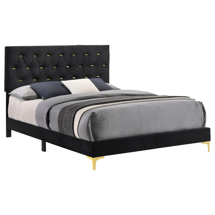 Kendall Panel Bed E.King, & Queen Black & White