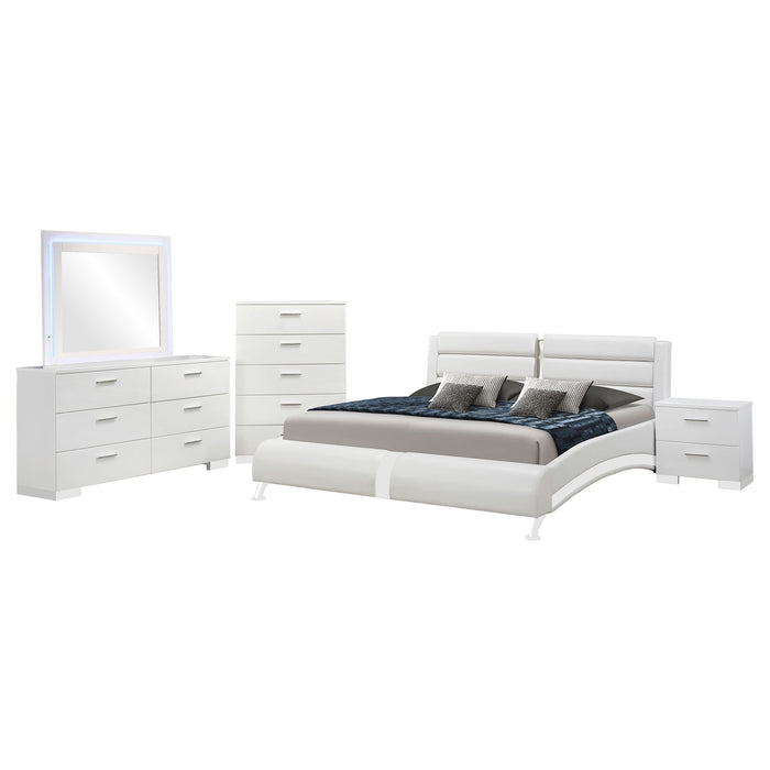 Jeremaine 5 Pc Bedroom Sets White