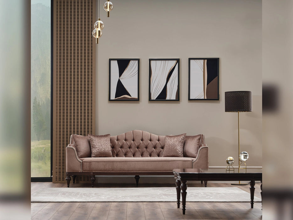 Zumrut Stationary Sofa Light Brown