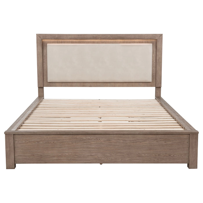 Kenora Panel Platform Storage Bed with LED Lighting