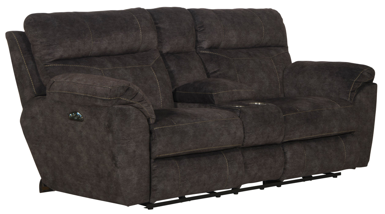 Sedona Pwr Headrest Lay Flat Recl Cnsl Loveseat w/Stg & Cupholders