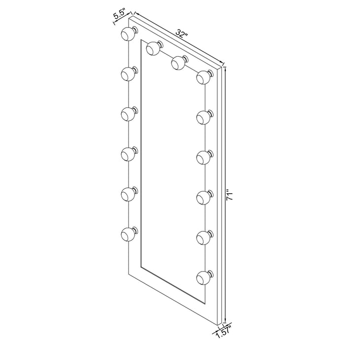 Zayan Floor Mirror with LED Lighting