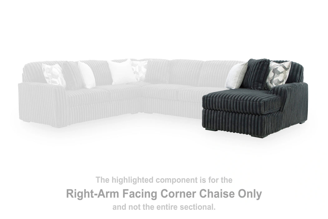 Midnight-Madness Sectional with Chaise
