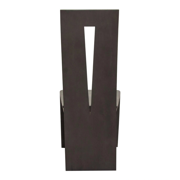 Motion 2-Pack Solid Mango Wood Dining Chair in Smoke Grey Finish w/ Silver Metal Inlay by Diamond Sofa