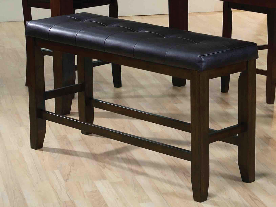 Urbana Black PU & Espresso Counter Height Bench image