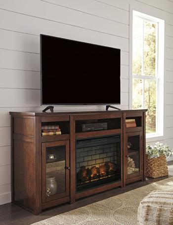 Harpan 72" TV Stand with Electric Fireplace