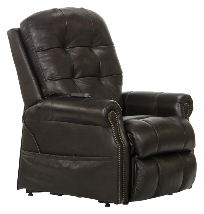 Madison Italian Leather Power Lift Lay Flat Recliner with Heat & Massage