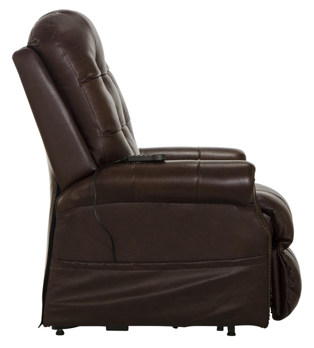 Madison Italian Leather Power Lift Lay Flat Recliner with Heat & Massage