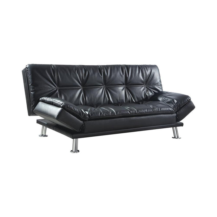 Dilleston Tufted Back Upholstered Sofa Bed Black