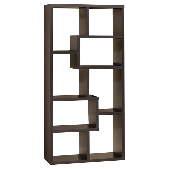 Theo 10-shelf Bookcase Cappuccino