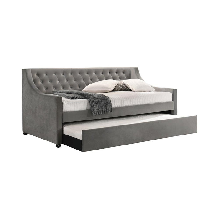 Chatsboro Twin Upholstered Daybed with Trundle Grey