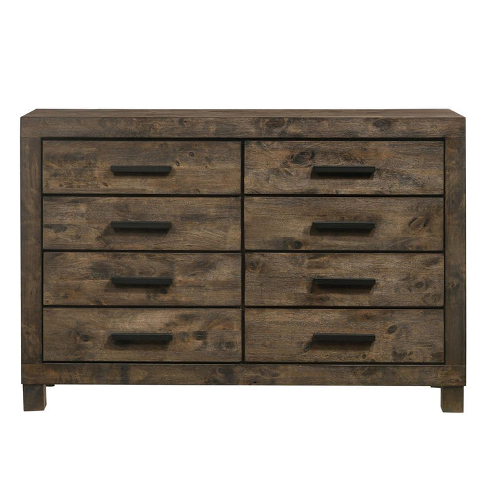 Woodmont 8-drawer Dresser Rustic Golden Brown