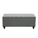 Park Ave Tufted Lift-Top Storage Trunk by Diamond Sofa - Grey Linen image