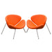 Set of (2) Roxy Orange Accent Chair with Chrome Frame by Diamond Sofa image