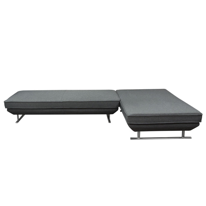 Dolce 2PC Lounge Seating Platforms with Moveable Backrest Supports by Diamond Sofa - Grey Fabric