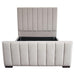 Venus Vertical Channel Tufted Eastern King Bed in Light Grey Velvet by Diamond Sofa image