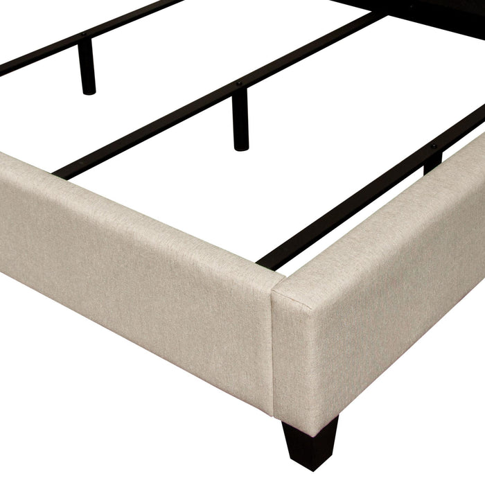 Devon Grid Tufted Eastern King Bed in Sand Fabric by Diamond Sofa