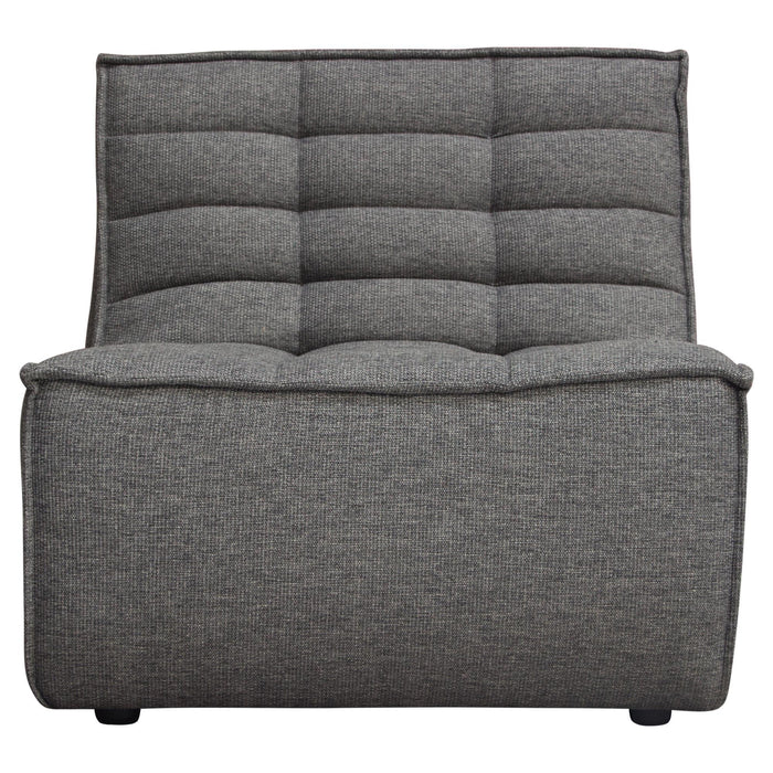 Marshall 3PC Corner Modular Sectional w/ Scooped Seat in Grey Fabric by Diamond Sofa