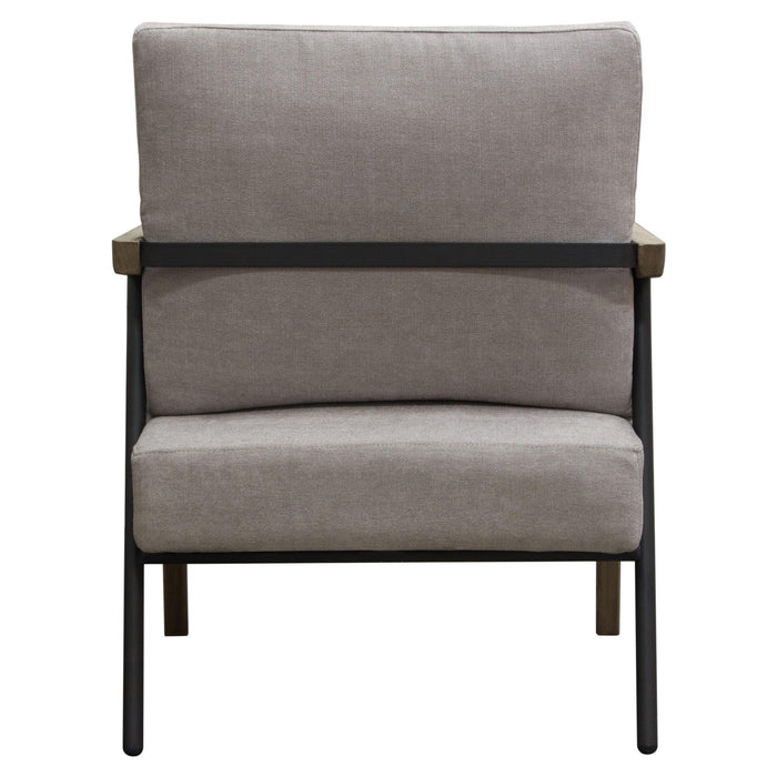 Blair Accent Chair in Grey Fabric with Curved Wood Leg Detail by Diamond Sofa