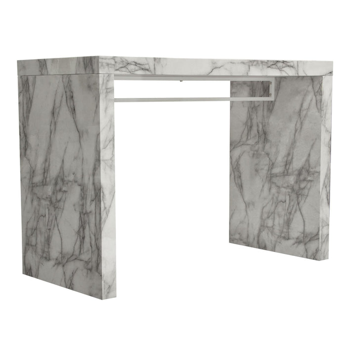 Icon Faux Marble Waterfall Bar Height Table by Diamond Sofa