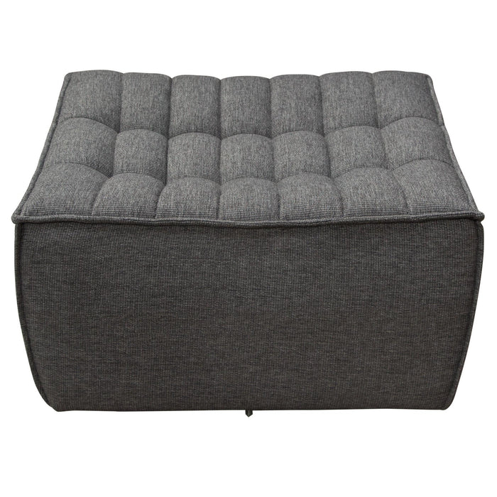 Marshall Scooped Seat Ottoman in Grey Fabric by Diamond Sofa