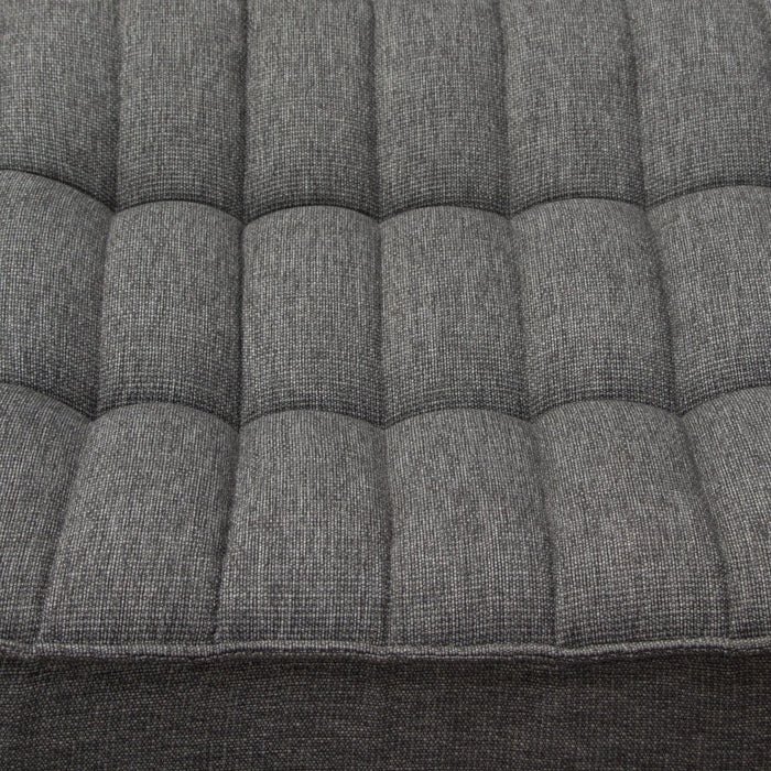 Marshall Scooped Seat Ottoman in Grey Fabric by Diamond Sofa