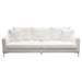 Seattle Loose Back Sofa in White Linen w/ Polished Silver Metal Leg by Diamond Sofa image