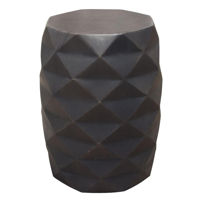 Fig Solid Mango Wood Accent Table in Grey Finish w/ Geometric Motif by Diamond Sofa image