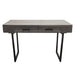 Hammond 2-Drawer Writing Desk in Solid Mango Wood Grey Finish & Black Iron Legs by Diamond Sofa image