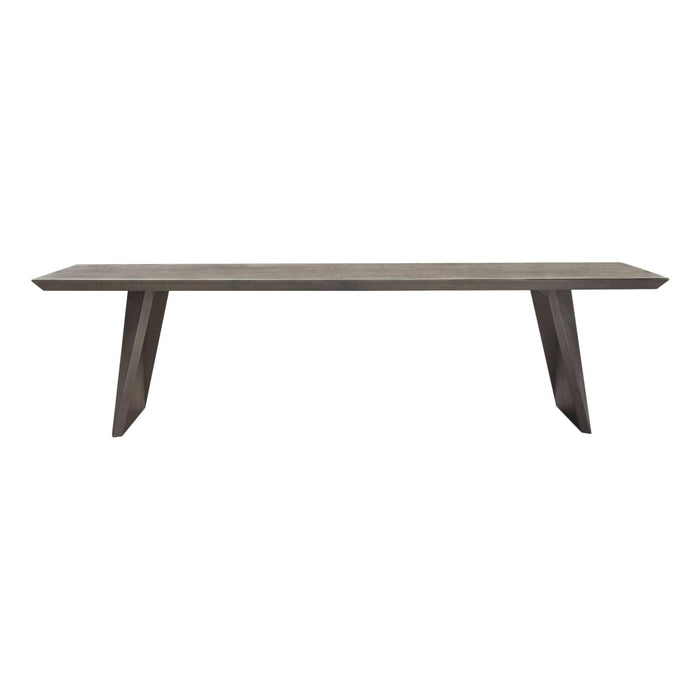 Motion Solid Mango Wood Dining/Accent Bench in Smoke Grey Finish w/ Silver Metal Inlay by Diamond Sofa