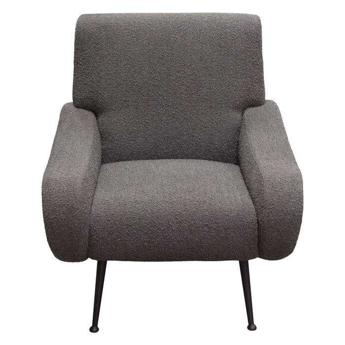 Cameron Accent Chair in Chair Boucle Textured Fabric w/ Black Leg by Diamond Sofa