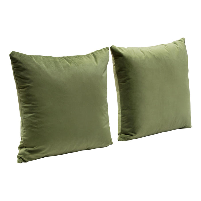 Set of (2) 16" Square Accent Pillows in Sage Green Velvet by Diamond Sofa