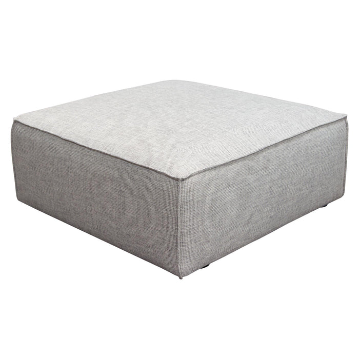 Vice Square Ottoman in Barley Fabric by Diamond Sofa