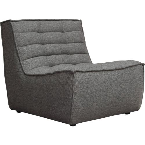 Marshall Scooped Seat Armless Chair in Grey Fabric image