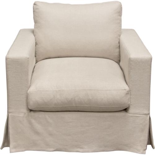 Savannah Slip-Cover Chair in Sand Natural Linen image