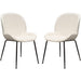 Session 2-Pack Dining Chair in Ivory Boucle w/ Black Powder Cosat Metal Leg image