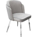 Grace Set of (2) Dining Chairs in Grey Velvet w/ Chrome Legs image