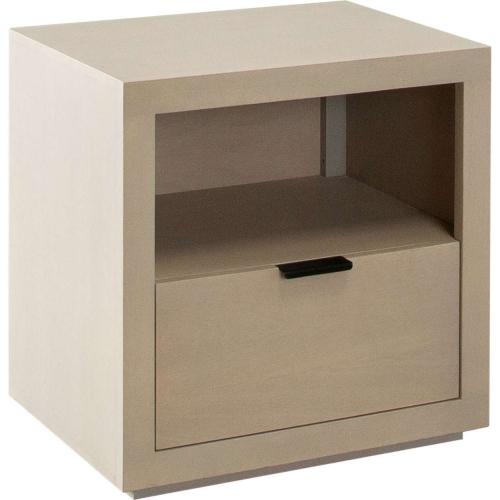 Sonoma 1-Drawer Wood Night Stand in Light Natural Grey Wash Finish image