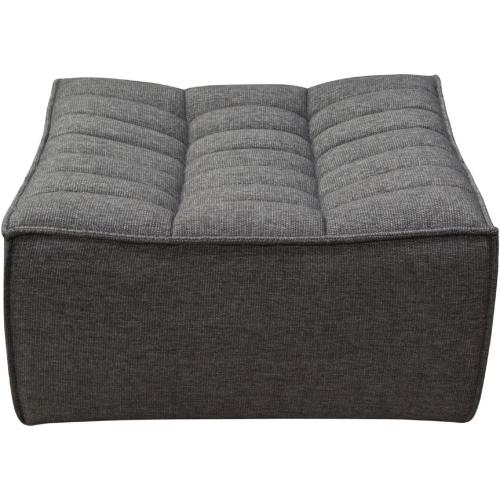 Marshall Scooped Seat Ottoman in Grey Fabric image