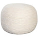 Round Pouf in White Dyed Natural Wool image