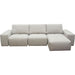 Jazz Modular 3-Seater Chaise Sectional with Adjustable Backrests in Light Brown Fabric image