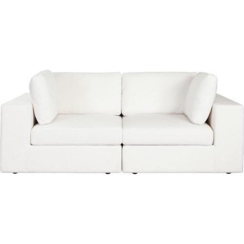 Muse 2PC Modular Sofa in Mist White Performance Fabric image