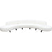 Vesper 3PC Modular Curved Armless Sofa & (2) Chaise in Faux White Shearling w/ Black Wood Leg Base image