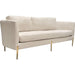 Lane Sofa in Light Cream Fabric with Gold Metal Legs image