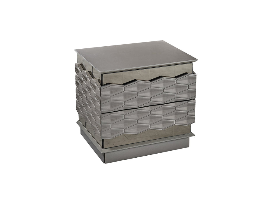 Gokce Nightstand With Back Mirror