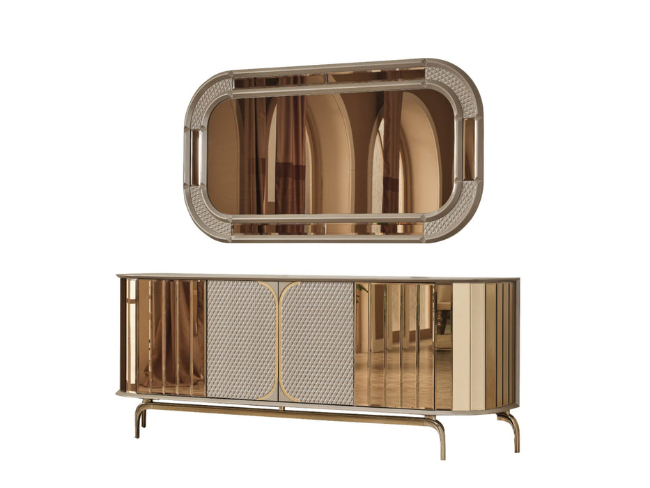 Madrid Dining Room Console with Mirror