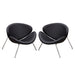 Set of (2) Roxy Black Accent Chair with Chrome Frame by Diamond Sofa image