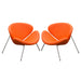 Set of (2) Roxy Orange Accent Chair with Chrome Frame by Diamond Sofa image